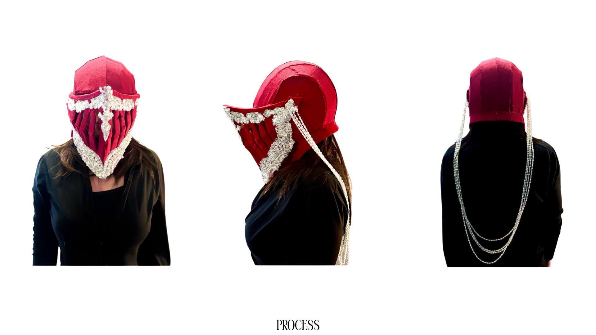 Used cardboard, nylon, Laces and pearl