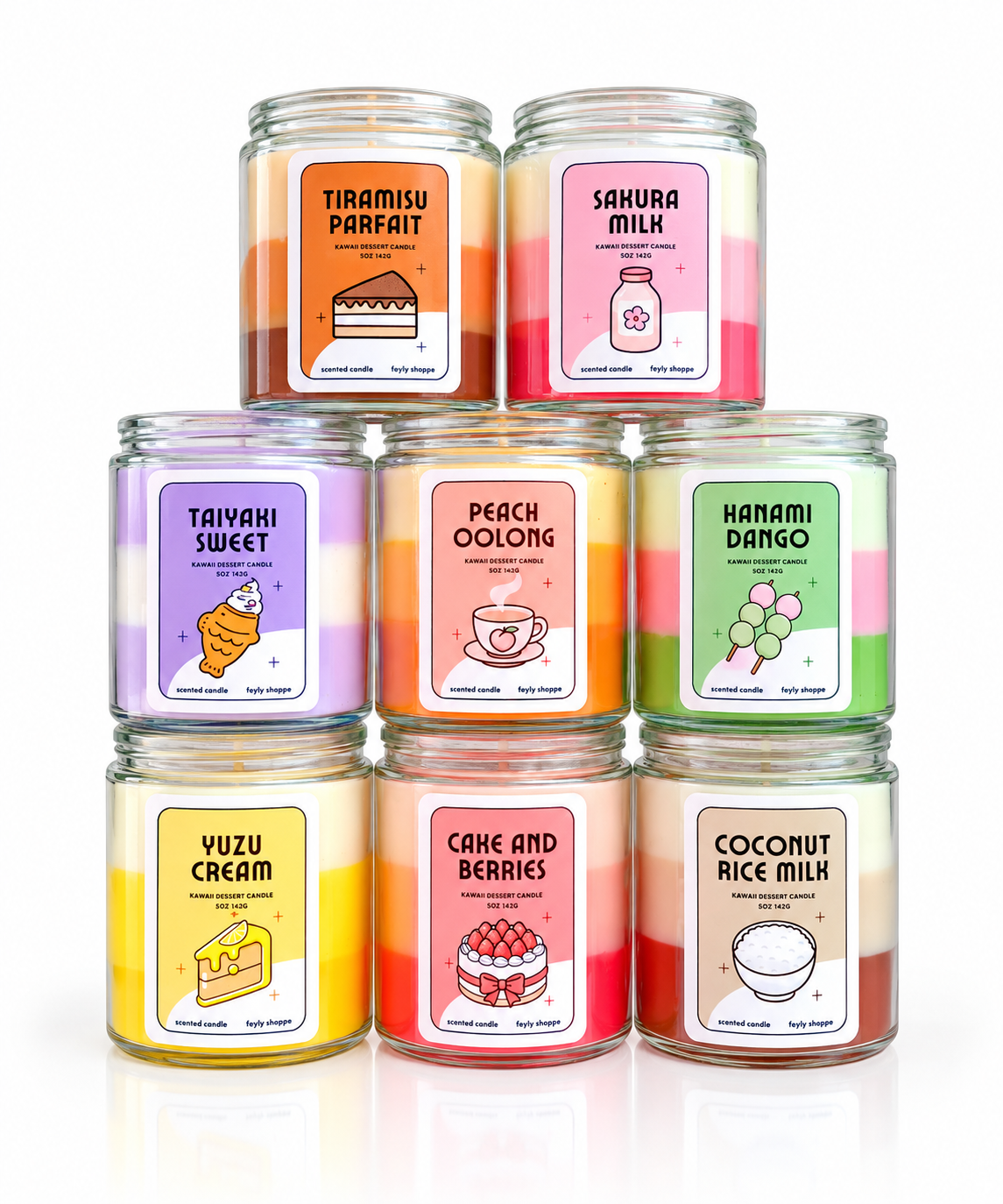 Kawaii Dessert Candles | Japanese-Inspired Gourmand Home Fragrance