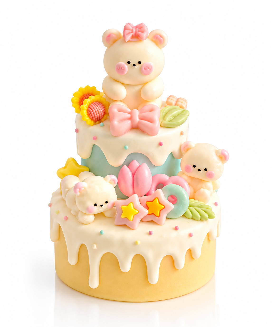 Bear Cake Candle | Cute Kawaii Birthday Gift & Home Fragrance