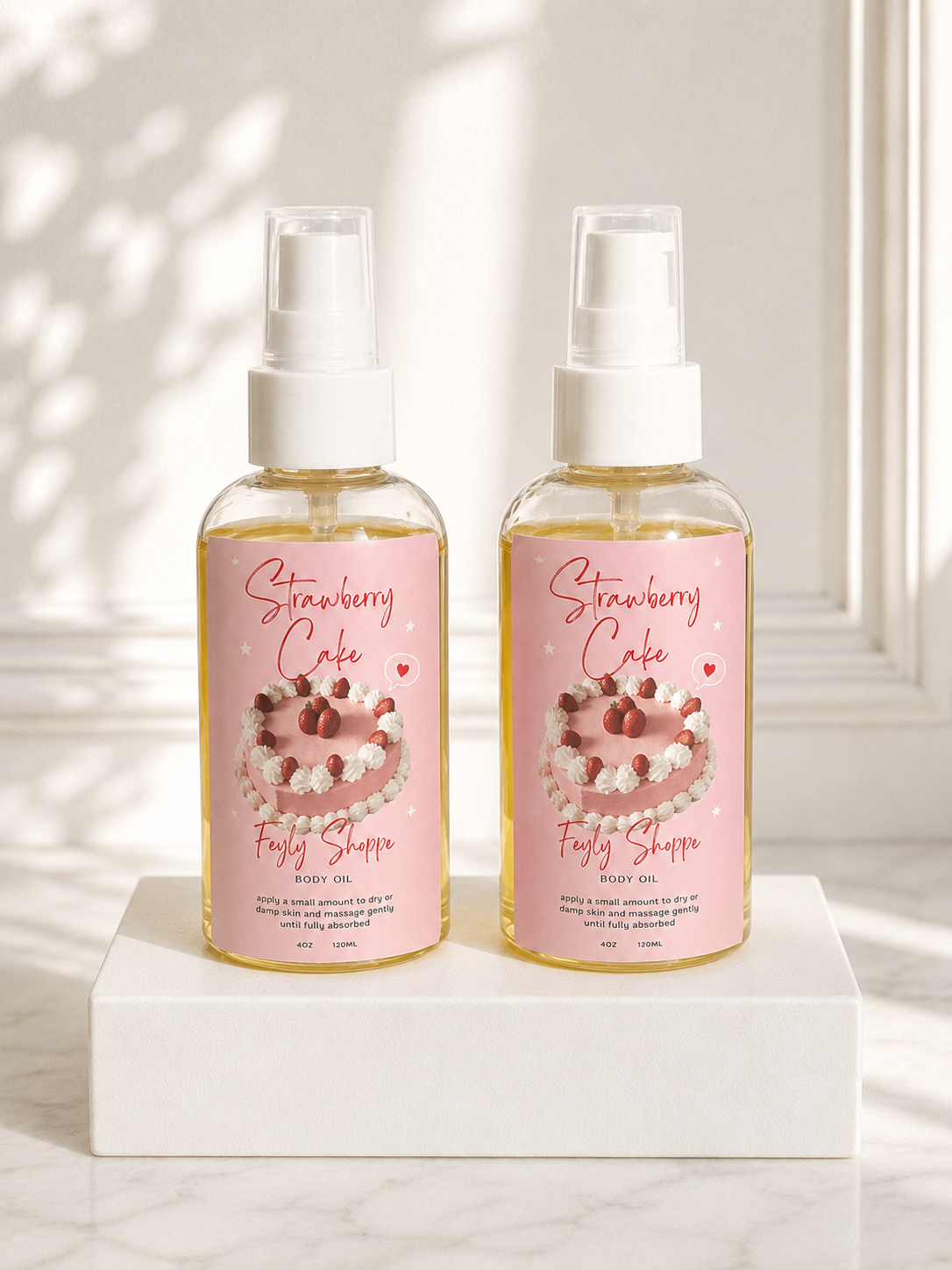 Gourmand Strawberry Shortcake Scented Body Oil | Soft Skin Care for All Skin Types