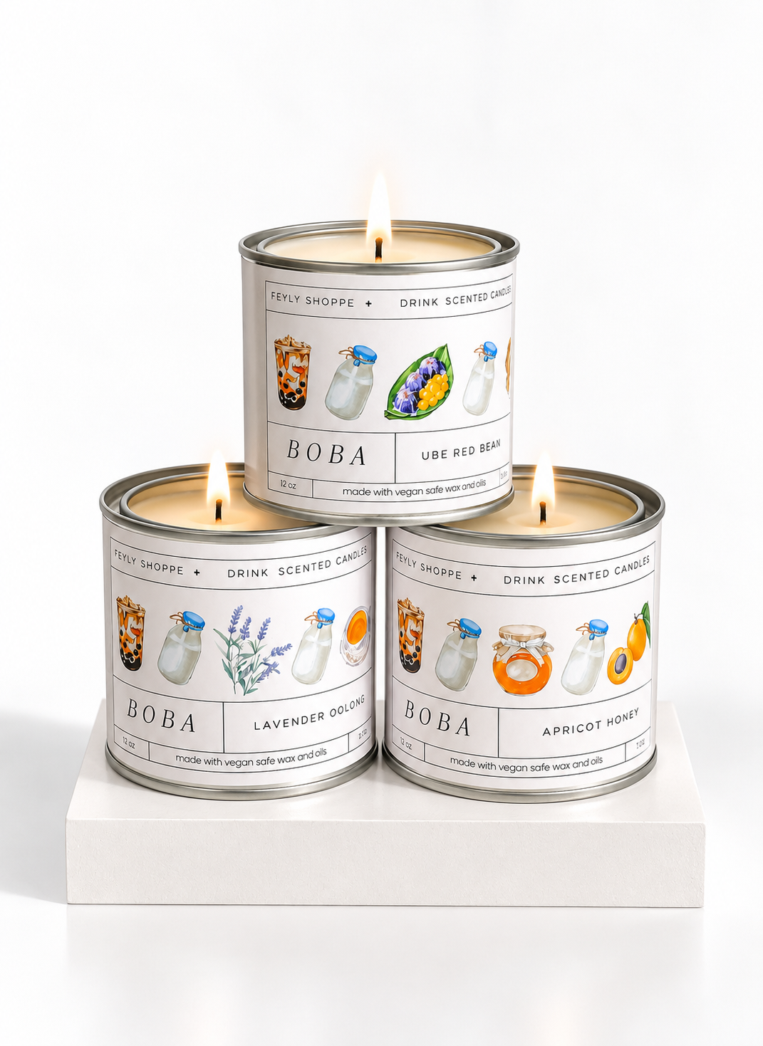 Kawaii Boba Milk Tea Candle | Gourmand Dessert Home Fragrance