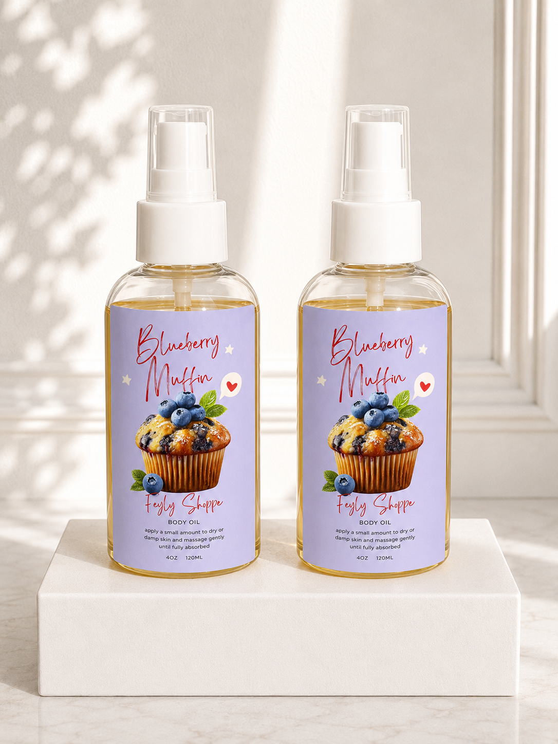 Gourmand Blueberry Muffin Scented Body Oil | Soft Skin Care for All Skin Types