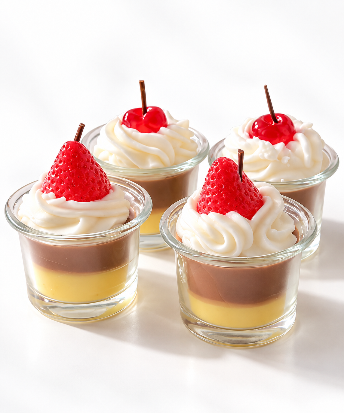Strawberry Pudding Candle | Kawaii Dessert Home Fragrance