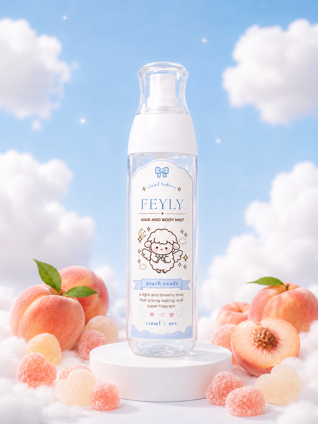 Candy Peach Body Mist | Sweet Gourmand Fragrance Spray