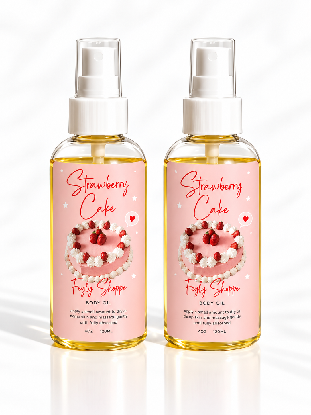 Gourmand Strawberry Shortcake Scented Body Oil | Soft Skin Care for All Skin Types