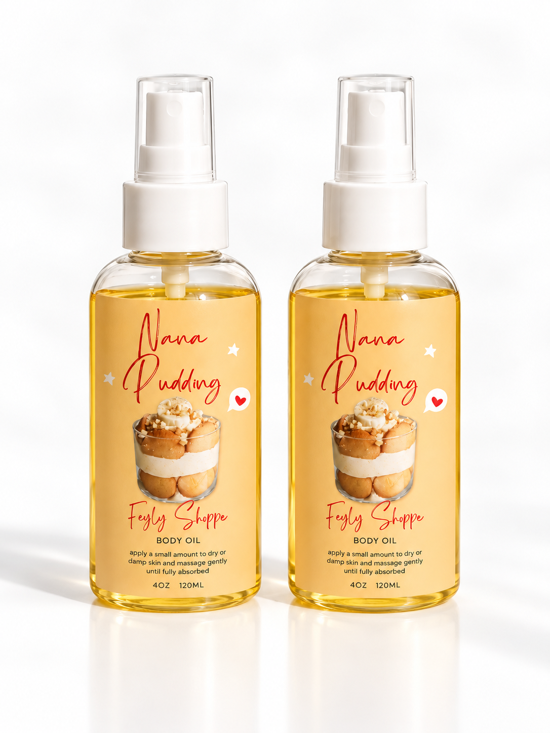 Gourmand Banana Pudding Scented Body Oil | Soft Skin Care for All Skin Types