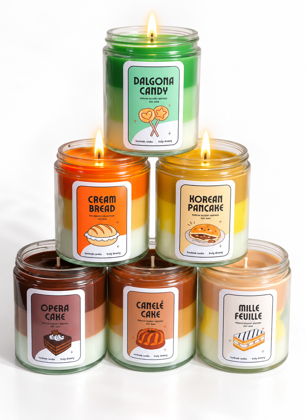 Gourmand Dessert Candles | French Bakery & Asian Dessert Home Fragrance