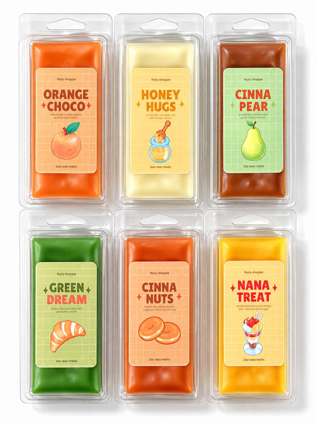 Gourmand Soy Wax Melts | Orange Chocolate & Bakery Home Fragrance