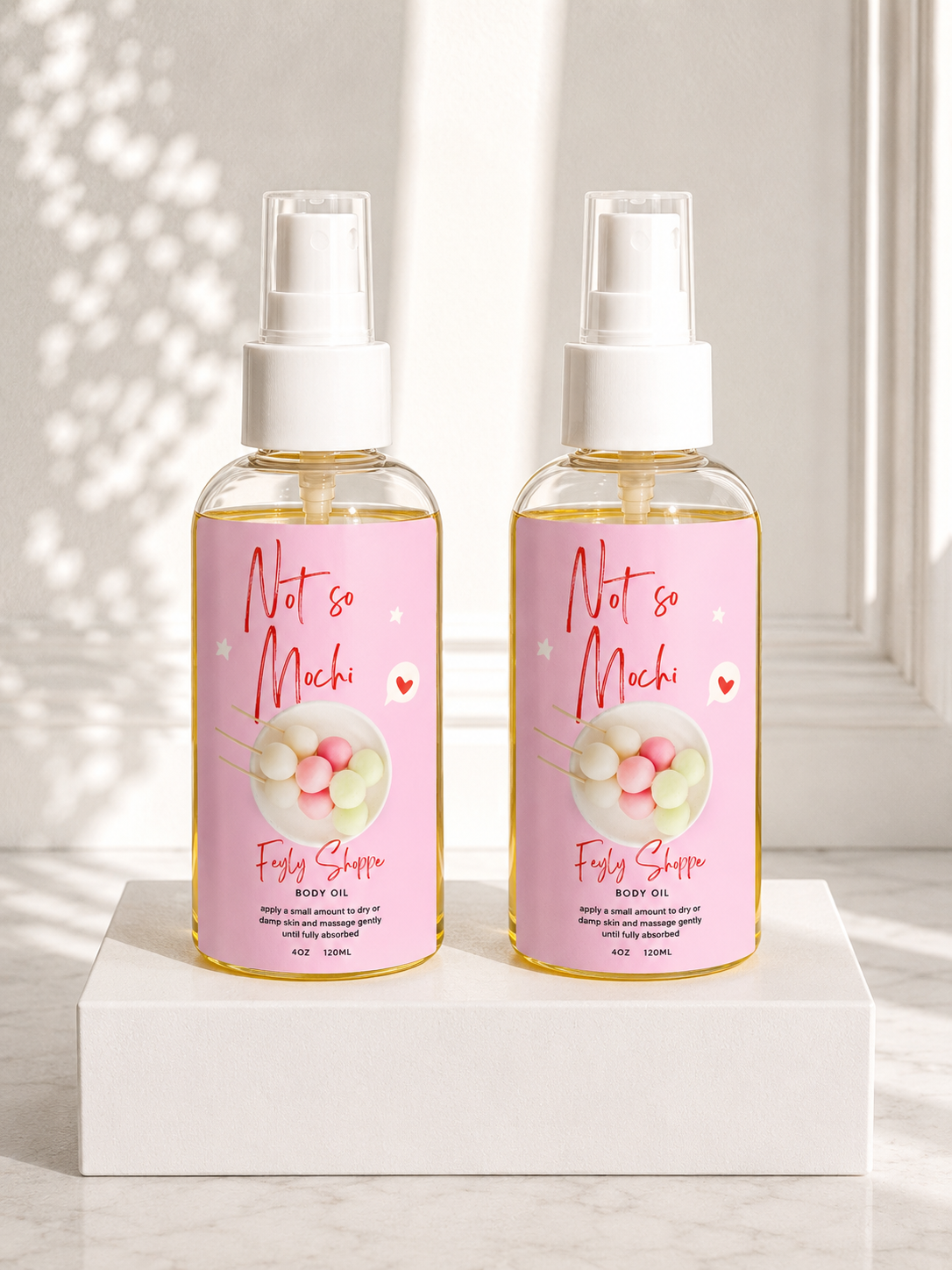 Gourmand Pink Mochi Scented Body Oil | Soft Skin Care for All Skin Types