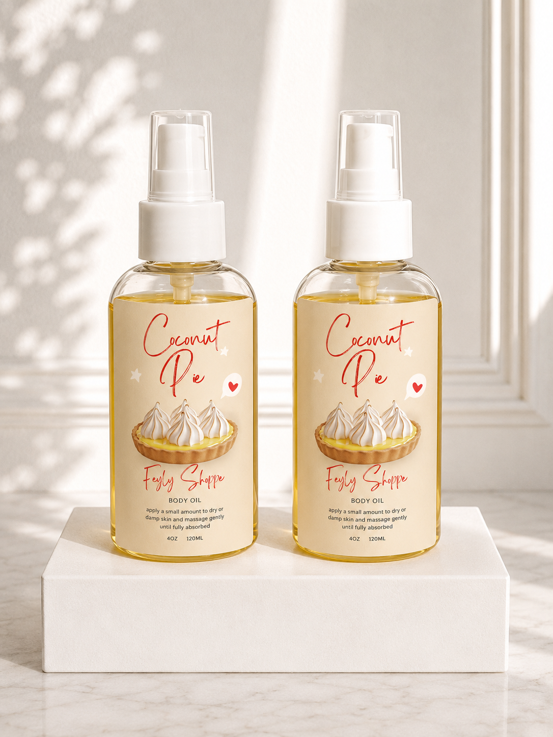 Gourmand Coconut Cake Scented Body Oil | Soft Skin Care for All Skin Types