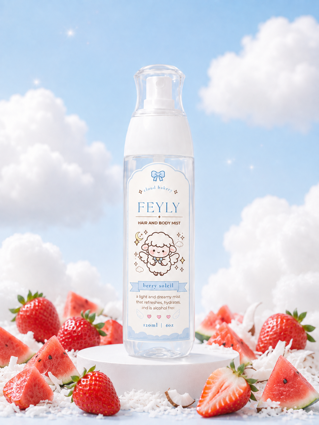 Strawberry Coconut Gourmand Body Mist | Alcohol Free Gourmand Fragrance
