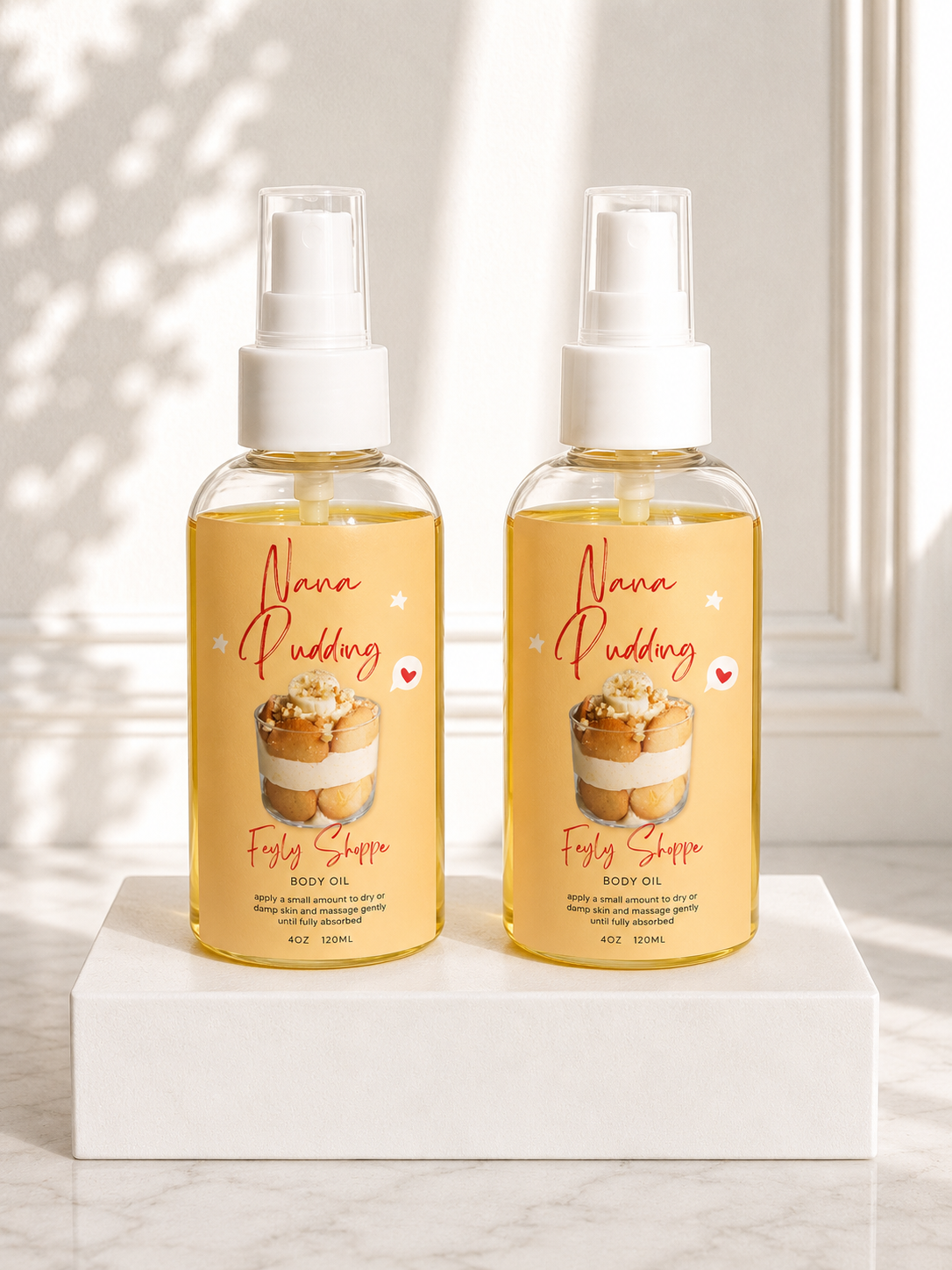 Gourmand Banana Pudding Scented Body Oil | Soft Skin Care for All Skin Types