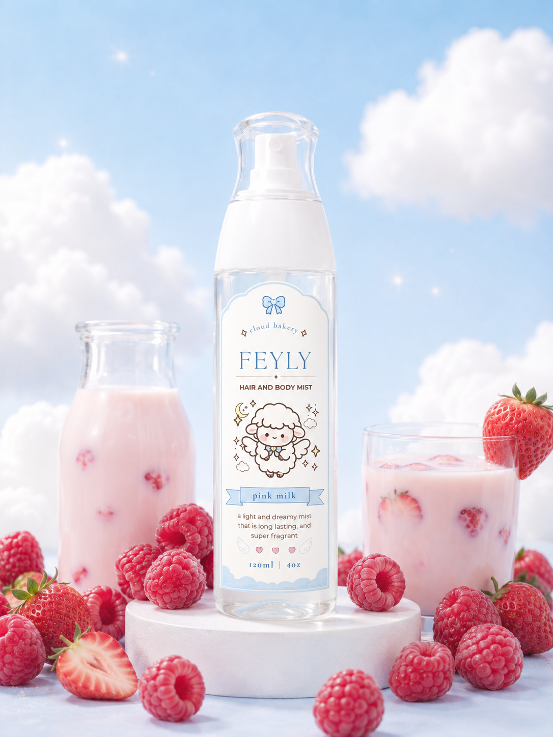 Strawberry Milk Body Mist | Sweet Berry Gourmand Fragrance Spray