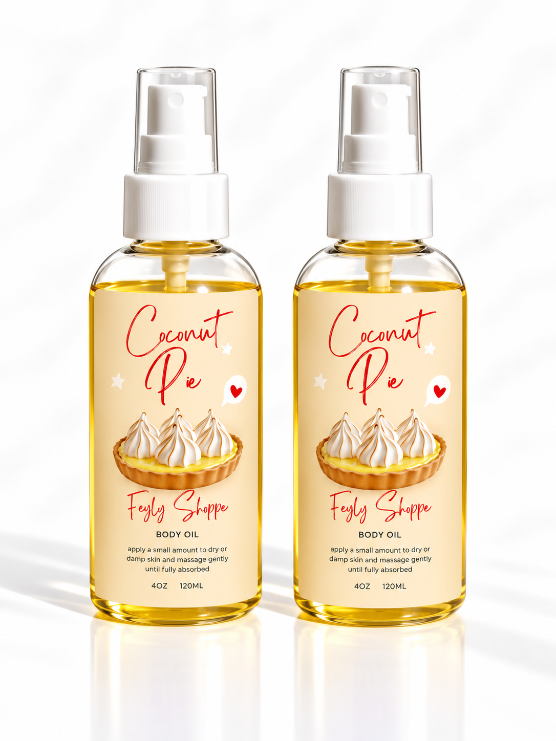 Gourmand Coconut Cake Scented Body Oil | Soft Skin Care for All Skin Types