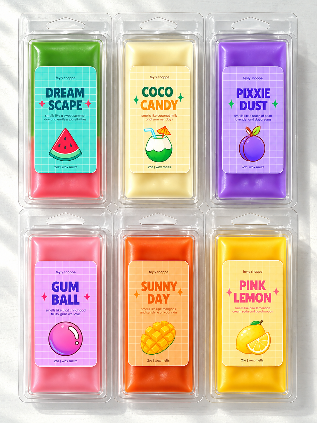 Candy Soy Wax Melts | Watermelon Coconut & Sweet Plum Home Fragrance