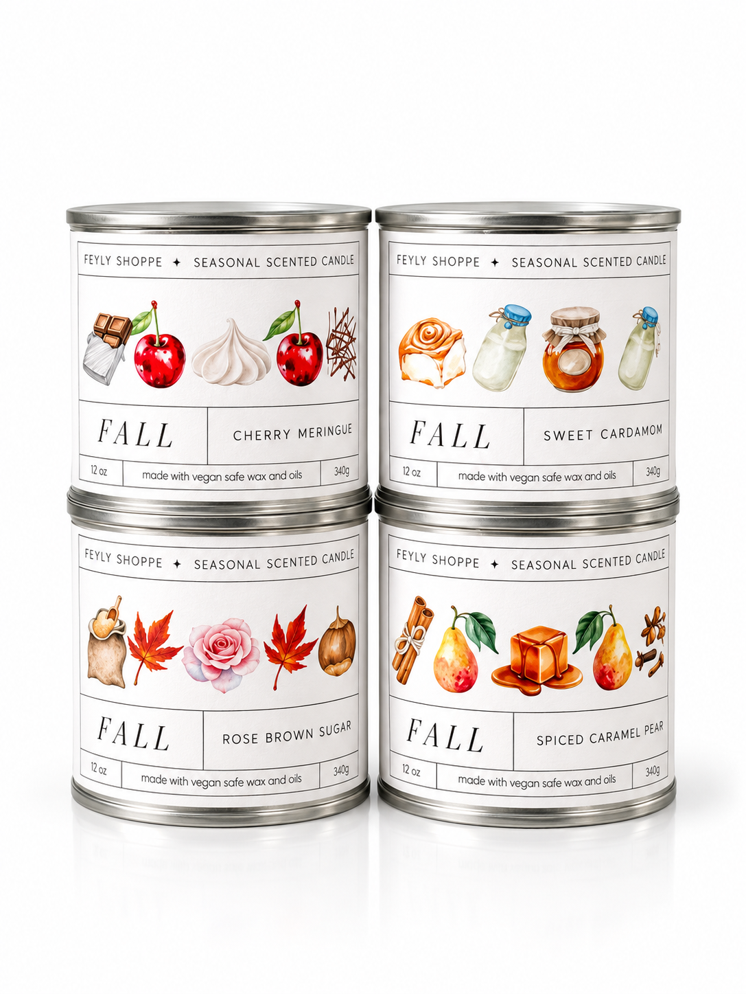 Fall Cinnamon Dessert Candle | Cozy Gourmand Home Fragrance