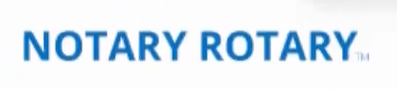 Text reading 'NOTARY ROTARY' in blue letters