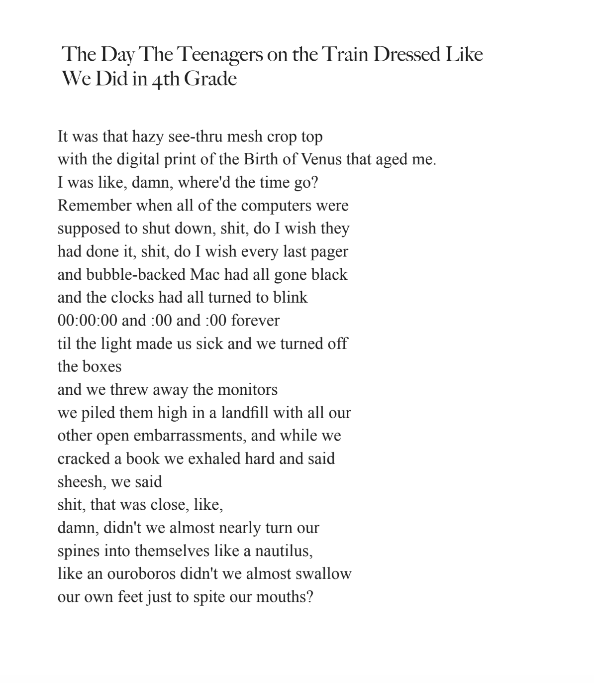 A screenshot of a poem.