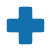 A blue medical cross icon