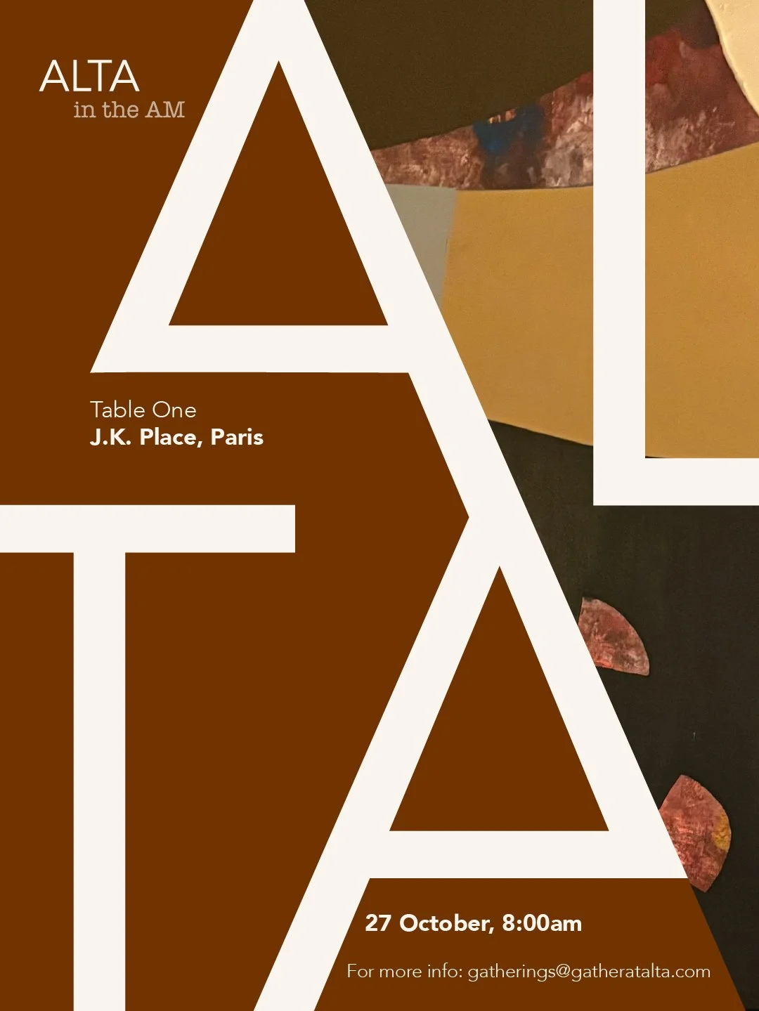 October 27, Table One, Paris