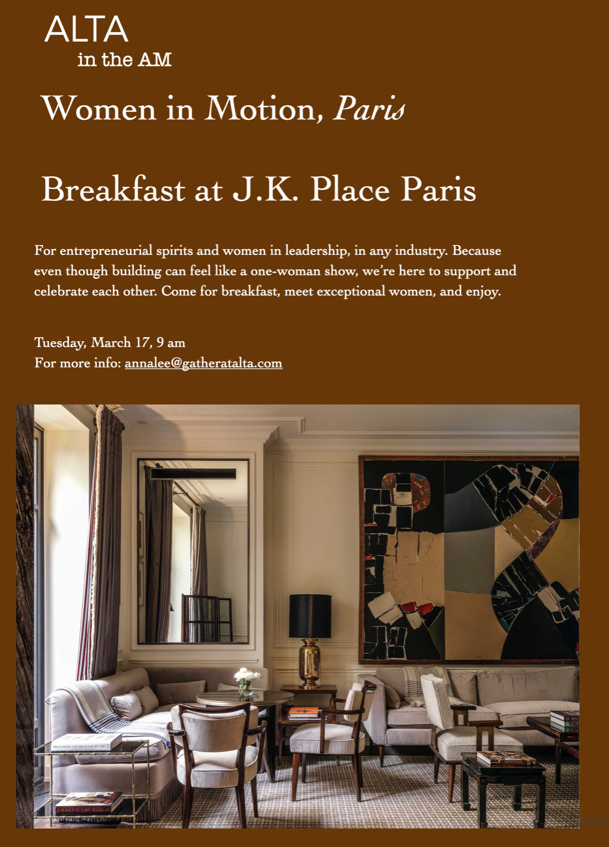 March 17, Women in Motion, Paris