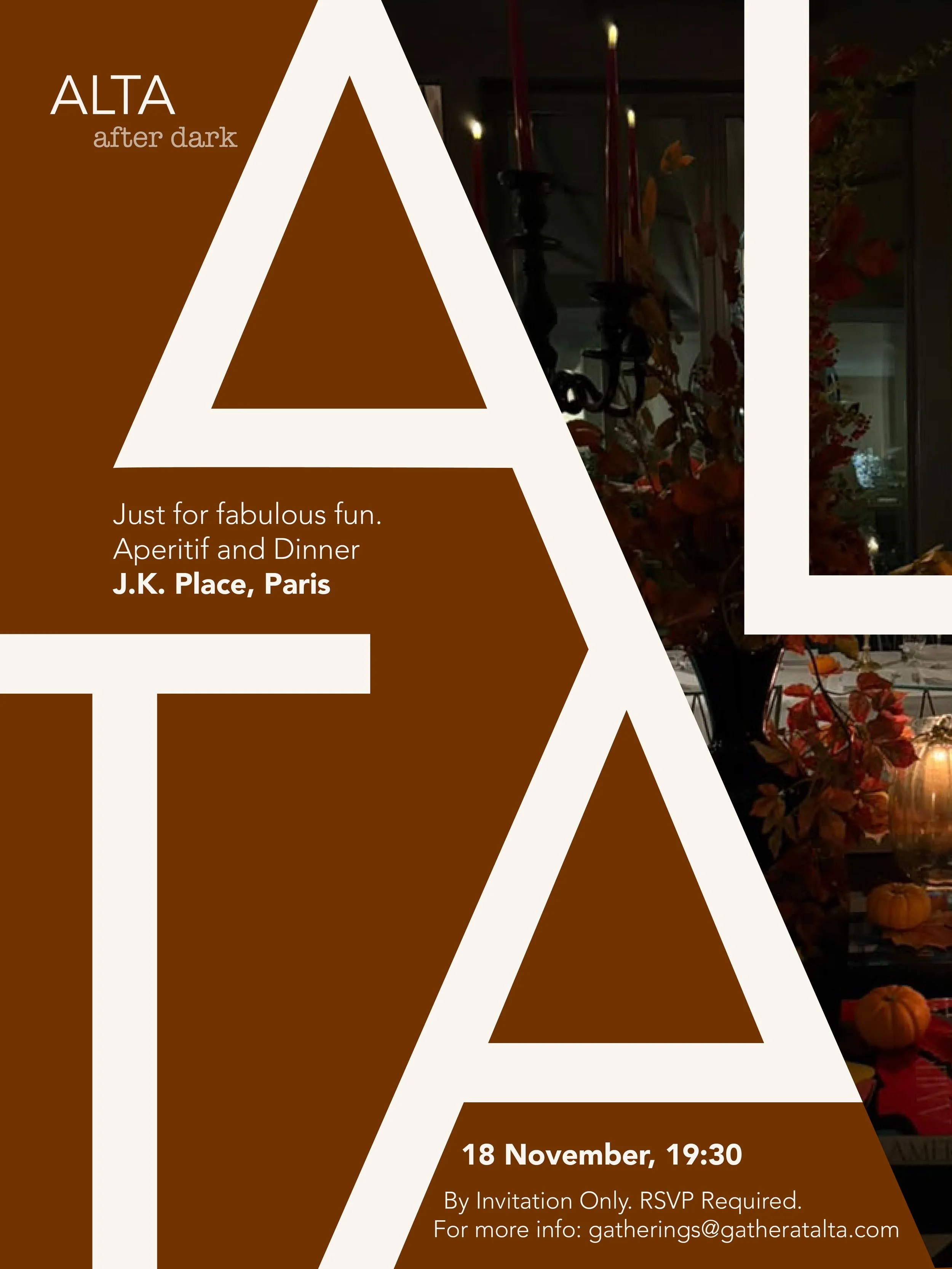 November 18, ALTA After Dark, Paris