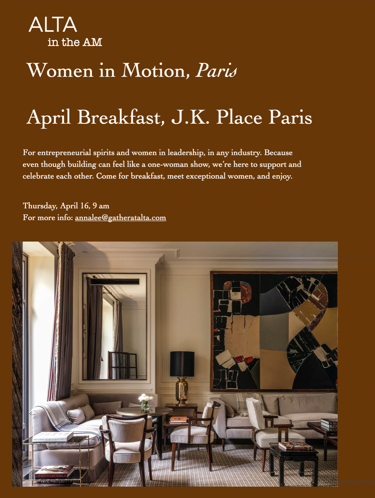 April 16, Women in Motion Paris