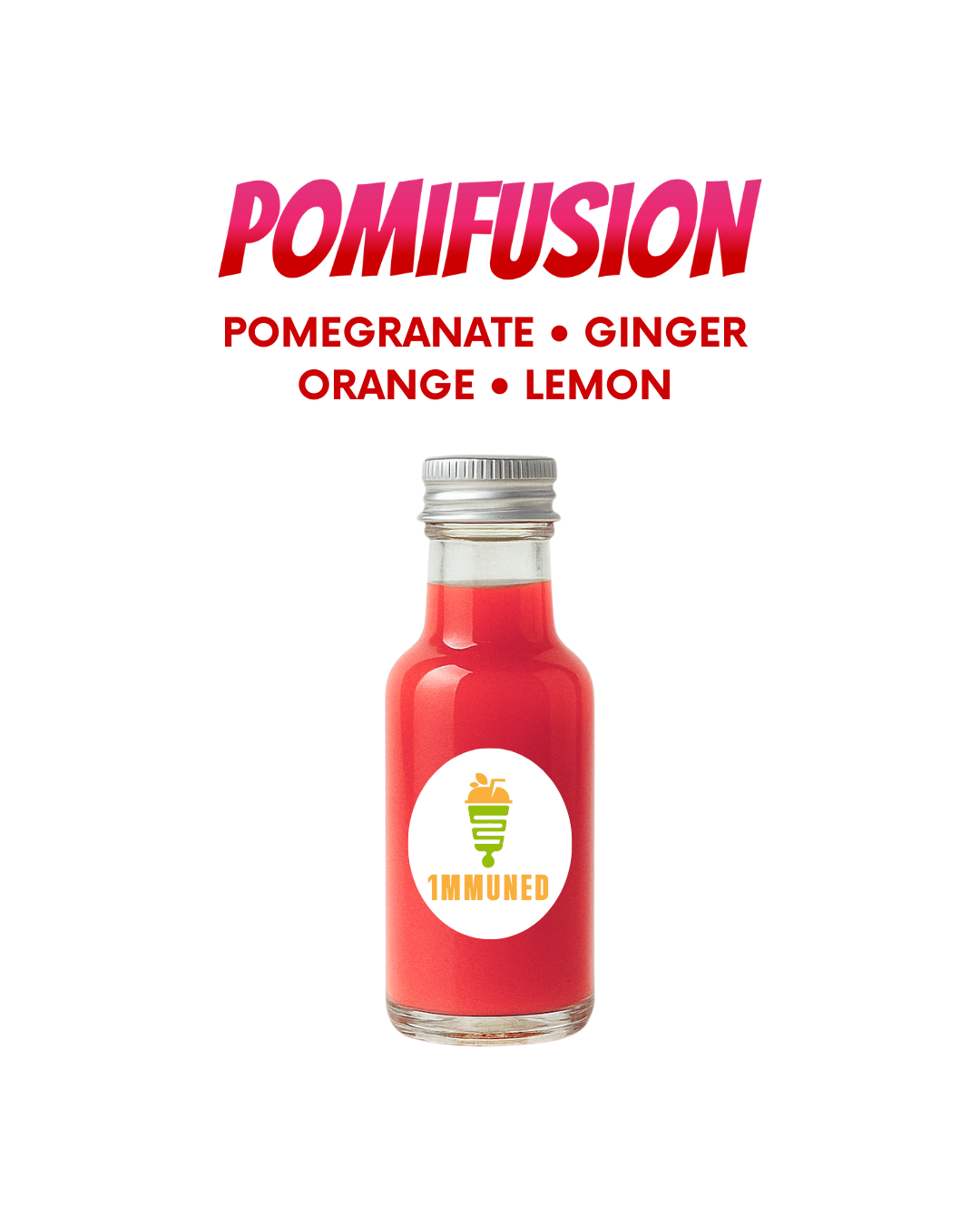 1MMUNED Pomifusion immunity shot bottle