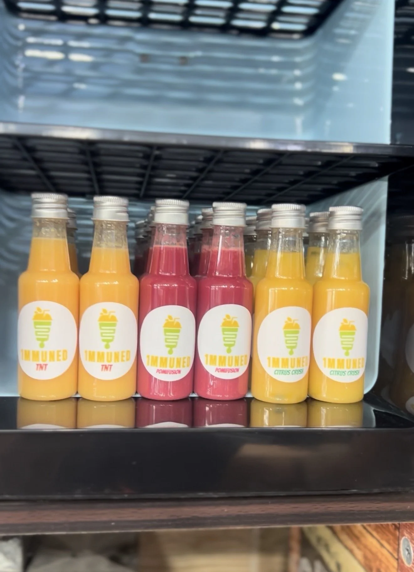 1MMUNED immunity shots stocked in fridge