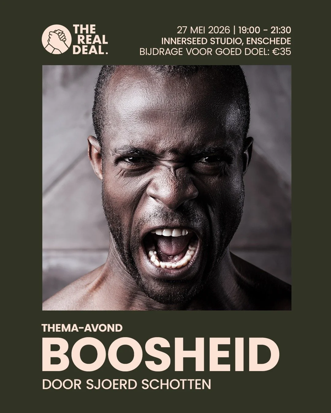 Een man die zijn boosheid onderdrukt is een onveilige man. 🤬
Maar onderdrukken is niet hetzelfde als beheersen. 

Hoe je dat doet, dat leer je in deze workshop van Sjoerd Schotten, specialist in schaduwwerk en emotie-regulatie. 

We gaan met elkaar 