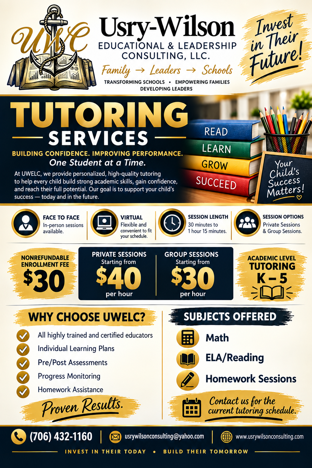 Introductory Rate Only Tutoring Services