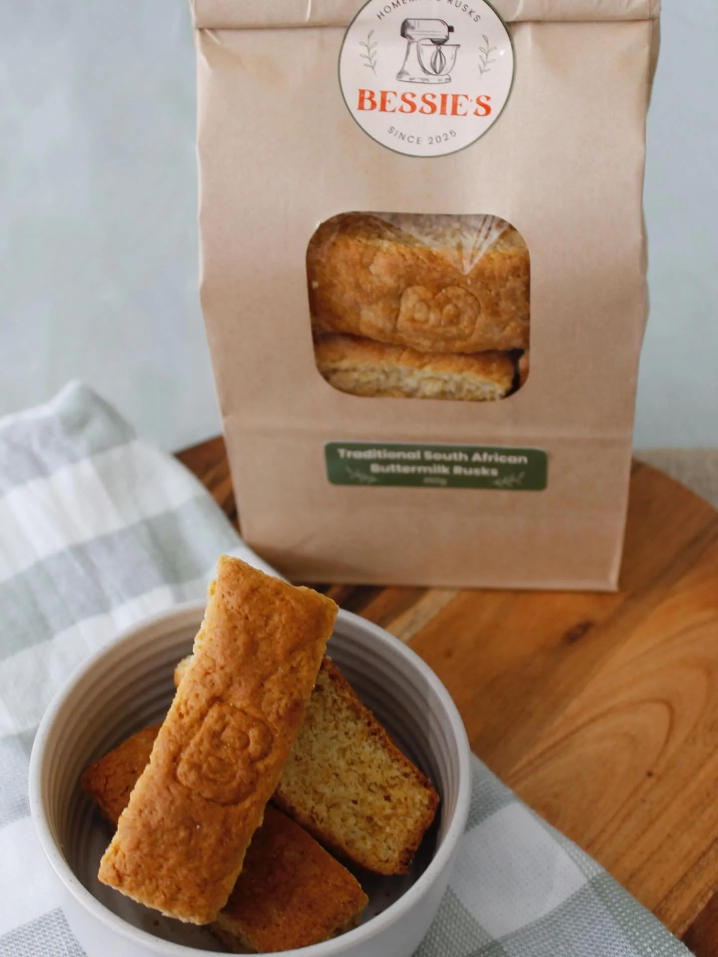 Our buttermilk rusks are now available for purchase! each bag is approximately 450g with roughly 12 rusks a bag. Selling for $14 a bag, free delivery available for orders $28 and over within Hamilton (only doing deliveries 3 days a week) 
Message or 