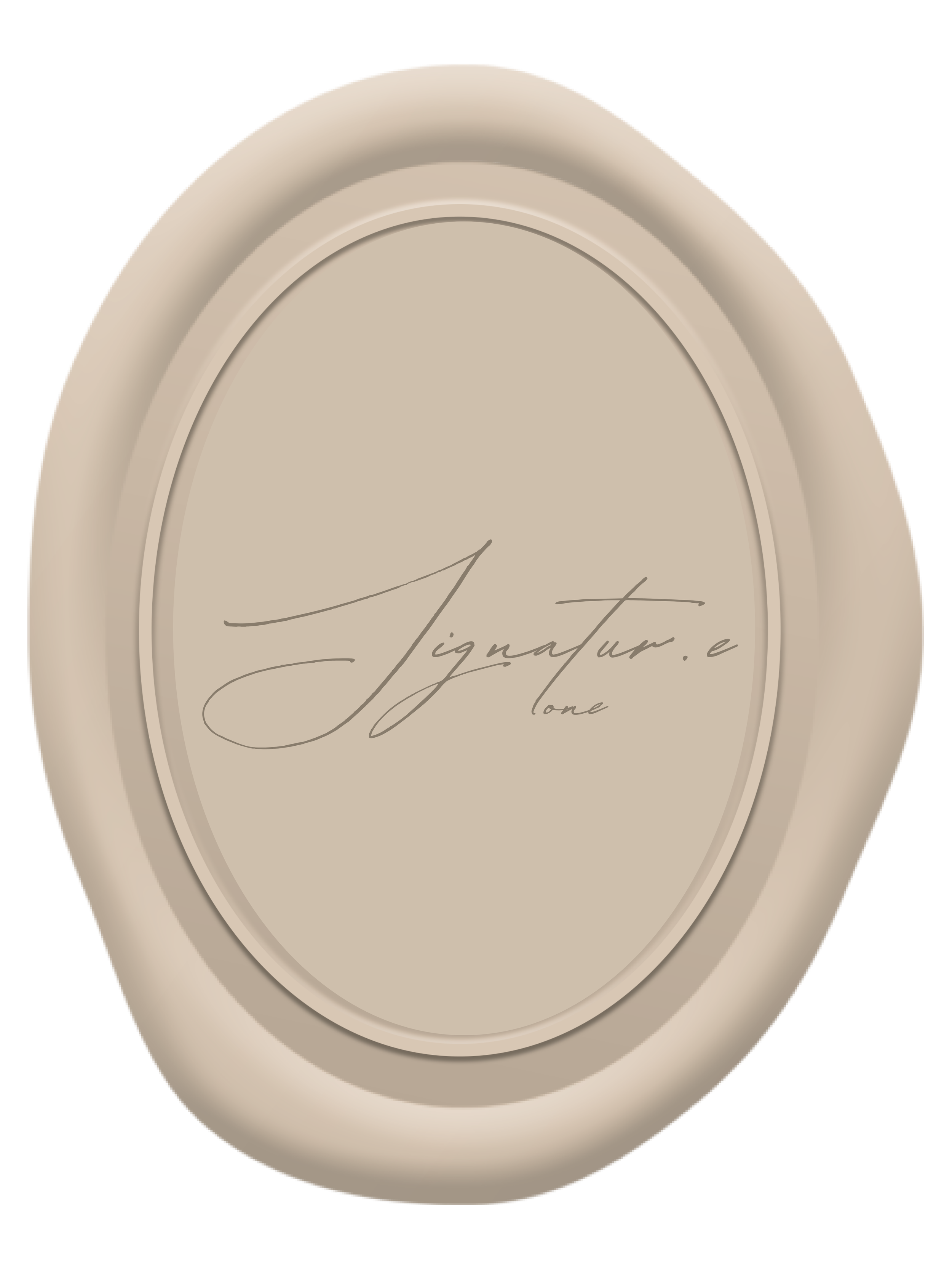 Custom Detail Oriented, modern wedding designed seal for branding and embroidery. Signature Tone