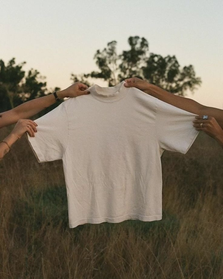 Blank white shirt used for custom printing and embroidery by Signatur.e Tone