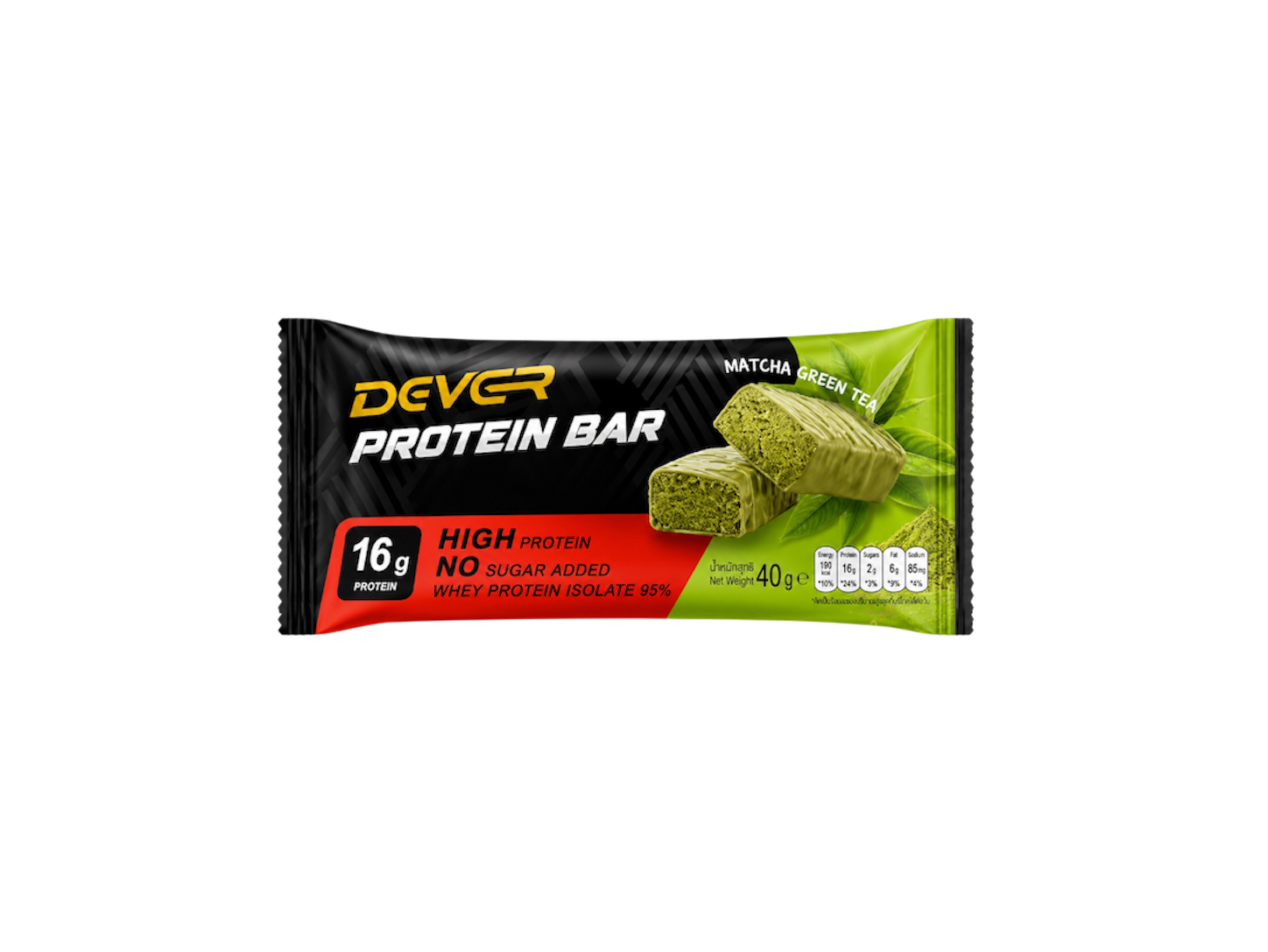 DEVER Protein Bar Matcha Green Tea