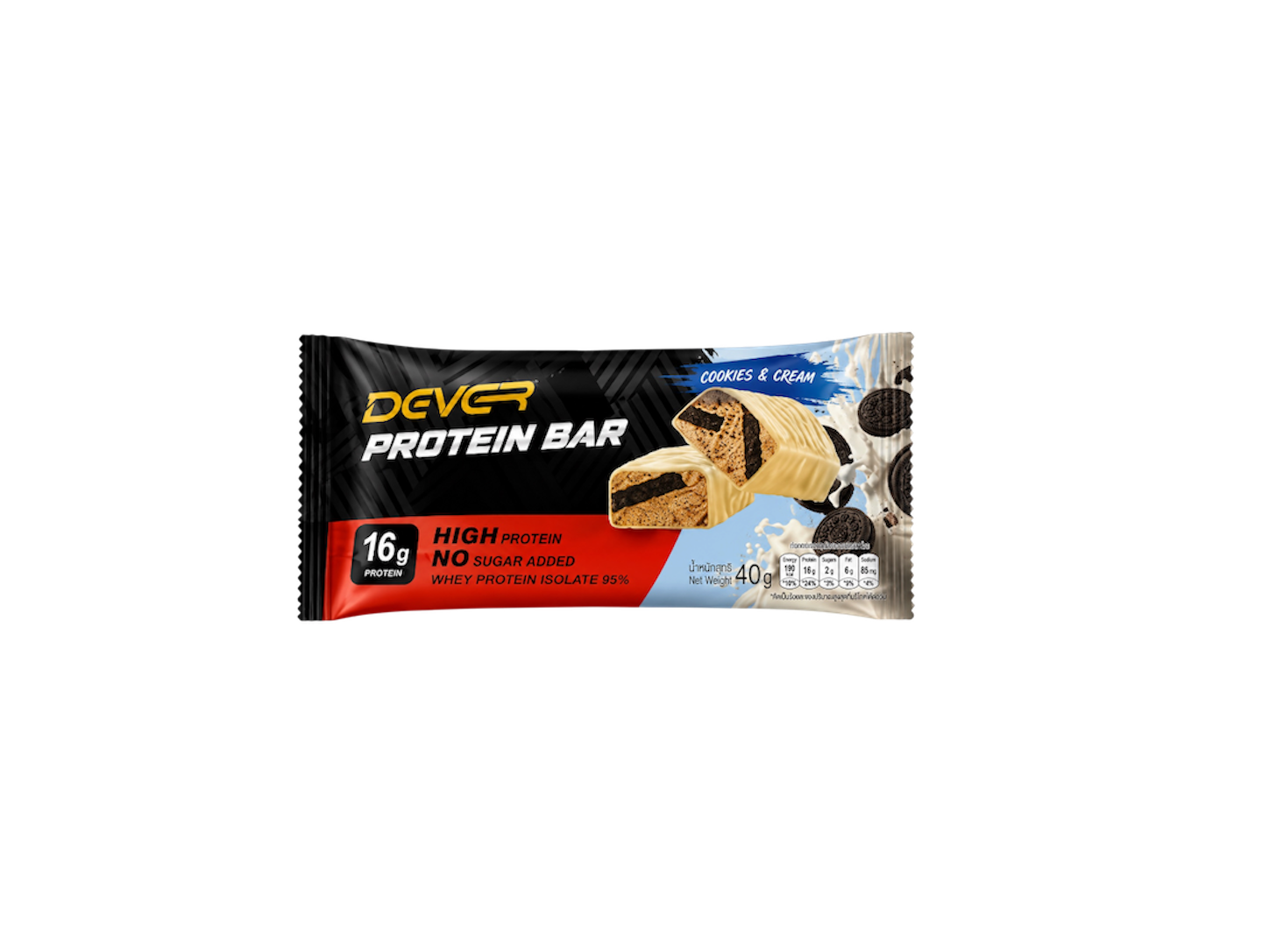 DEVER Protein Bar Cookies & Cream