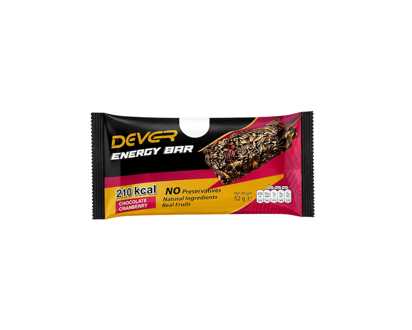 DEVER Energy Bar   Chocolate Cranberry