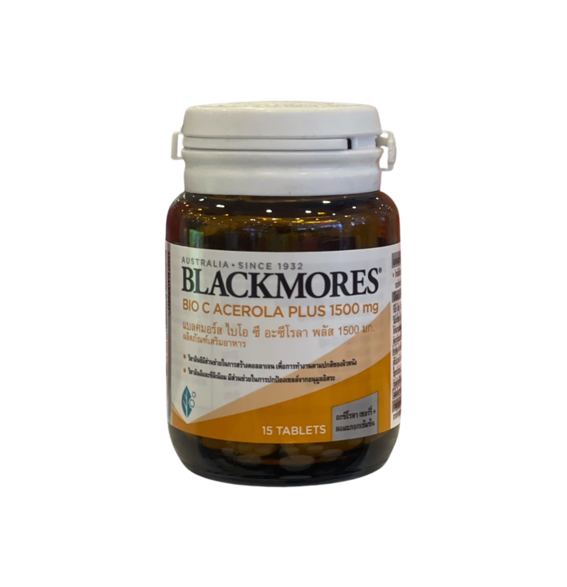 Blackmores แบลคมอร์ส ไบโอ ซี อะซีโรลา พลัส 1500 มก. 15 เม็ด