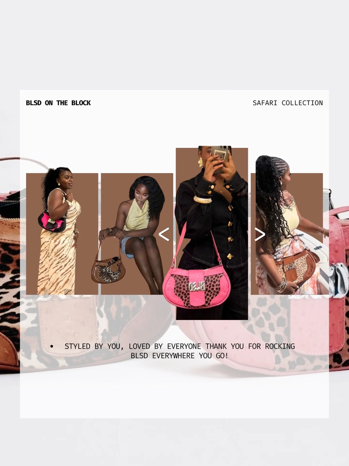To our BLSD babes !!

From the &ldquo;GOLDIE TIGER&rdquo; bag to midnight panther, we love seeing how each of you make your BLSD bag your own. 🤎 Thank you for all the love and support we appreciate every order! ✨ and continue to shine even brighter 