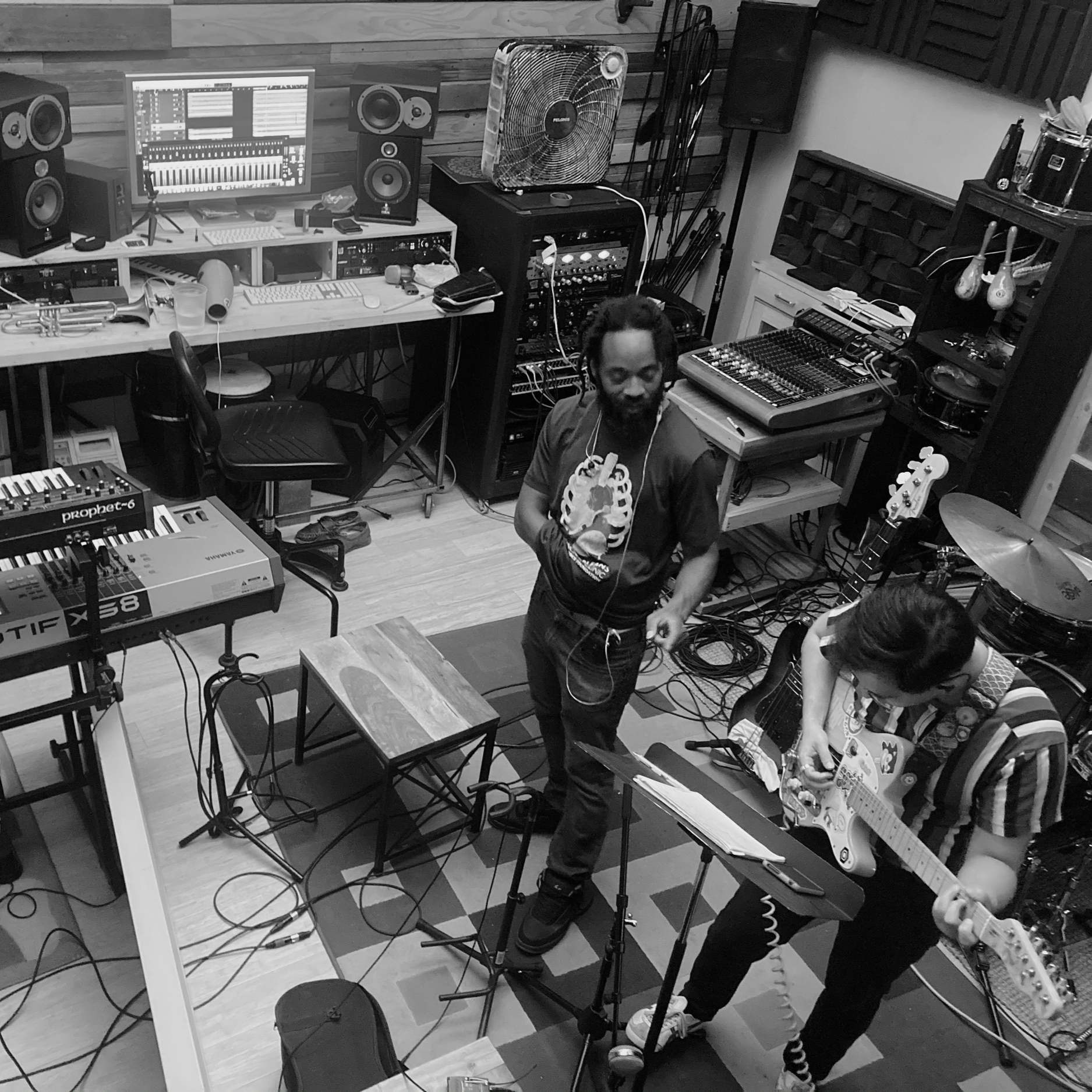 Behind the scenes: Jeremy Thomas and Christopher Hall in the making of “Jupiter”. 