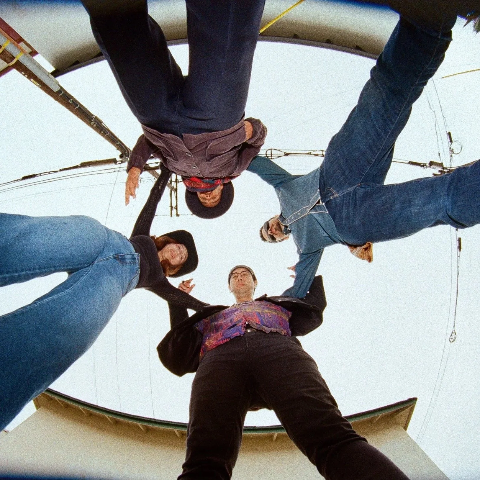LaOx photoshoot, capturing the band from a unique perspective. Photo by Leo Burciaga.