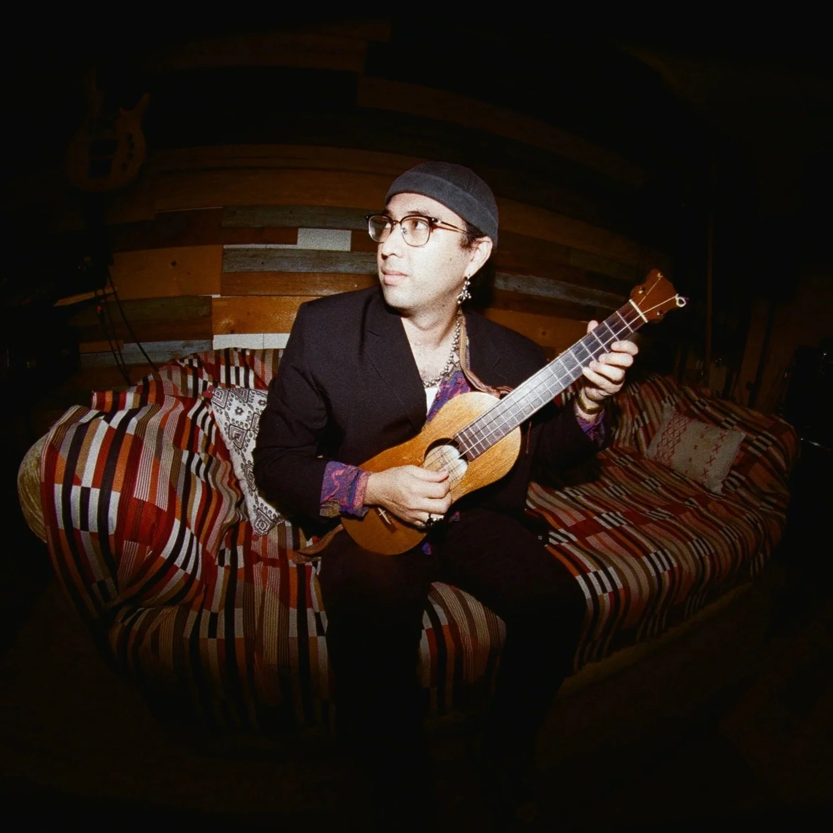 Christopher Hall, guitarist and backing vocalist for LaOx. Photo by Leo Burciaga.