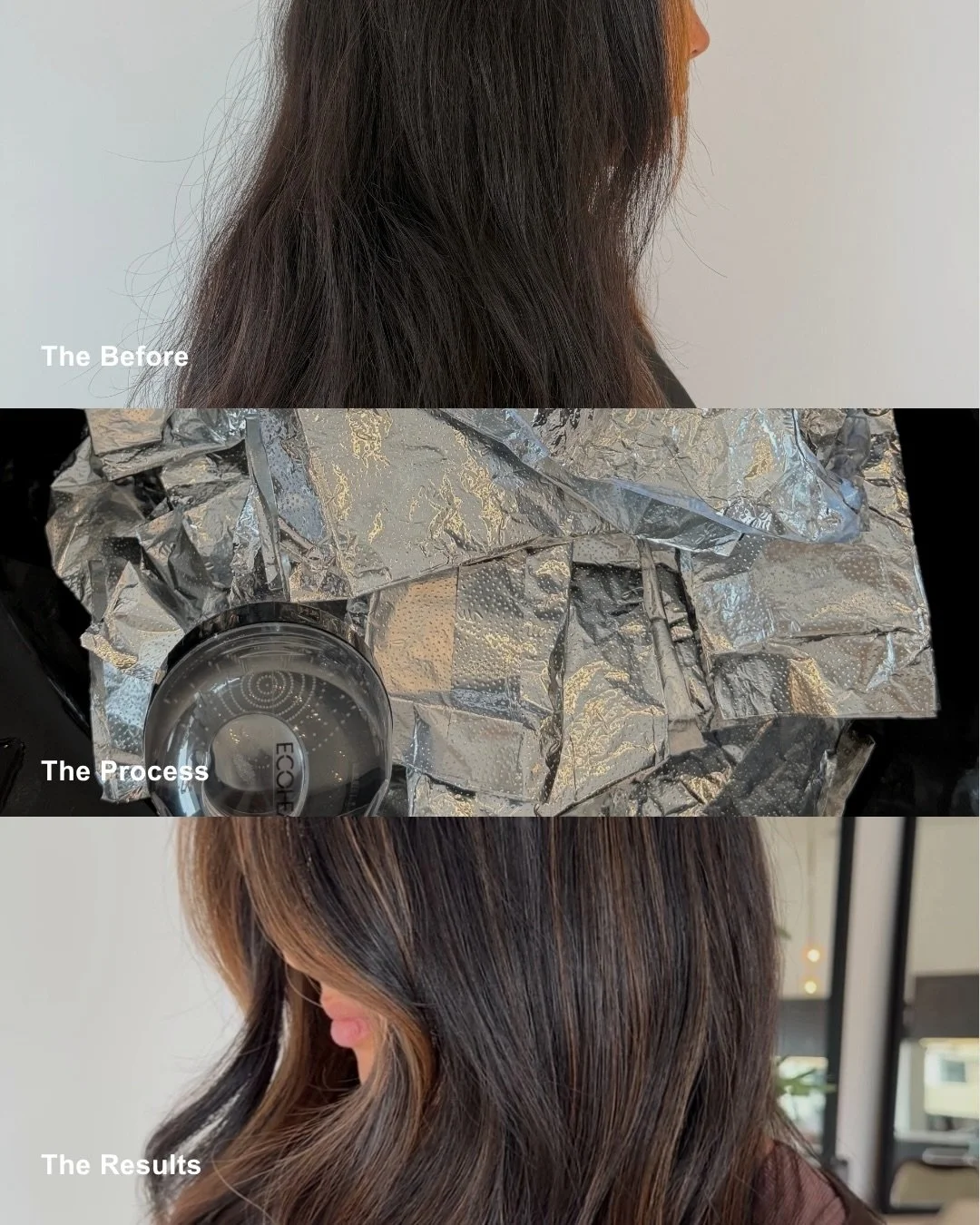 Espresso Martini Brunette 🤎☕️
From start to finish&hellip; 
&bull;
&bull;
&bull; Created by @hannahhelinahair