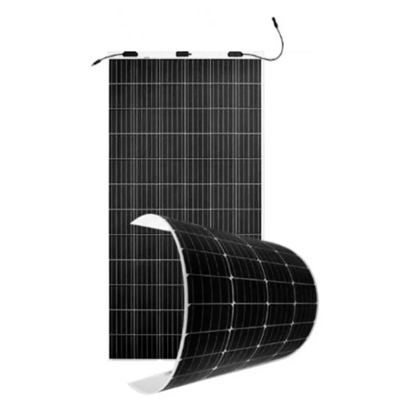 Ein Solarpanel mit einem integrierten rollbaren Solarbrücke.