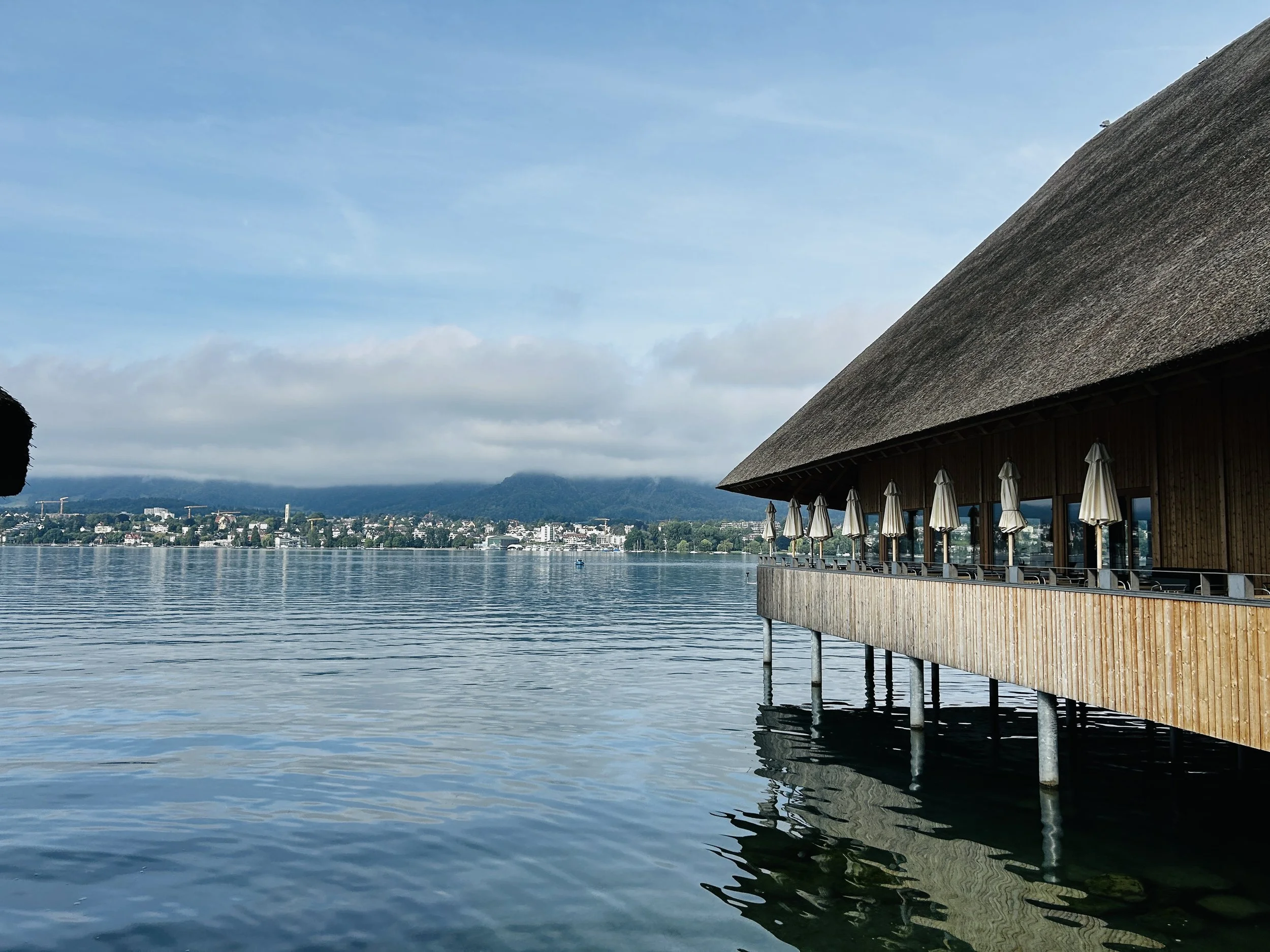 Early morning at Lake Zurich - calm and peaceful