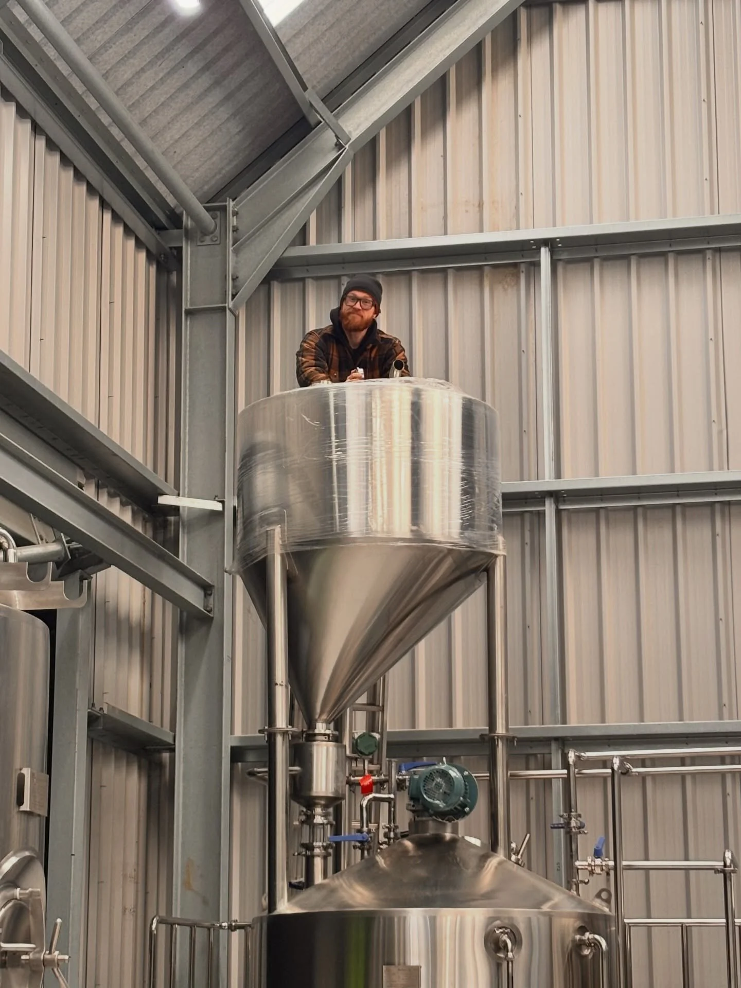 Still plenty to do before the first brew, but seeing it all together makes it feel very real now #brewerybuild #craftbeeruk #newbrewery #behindthebrew #stainlesssteel
