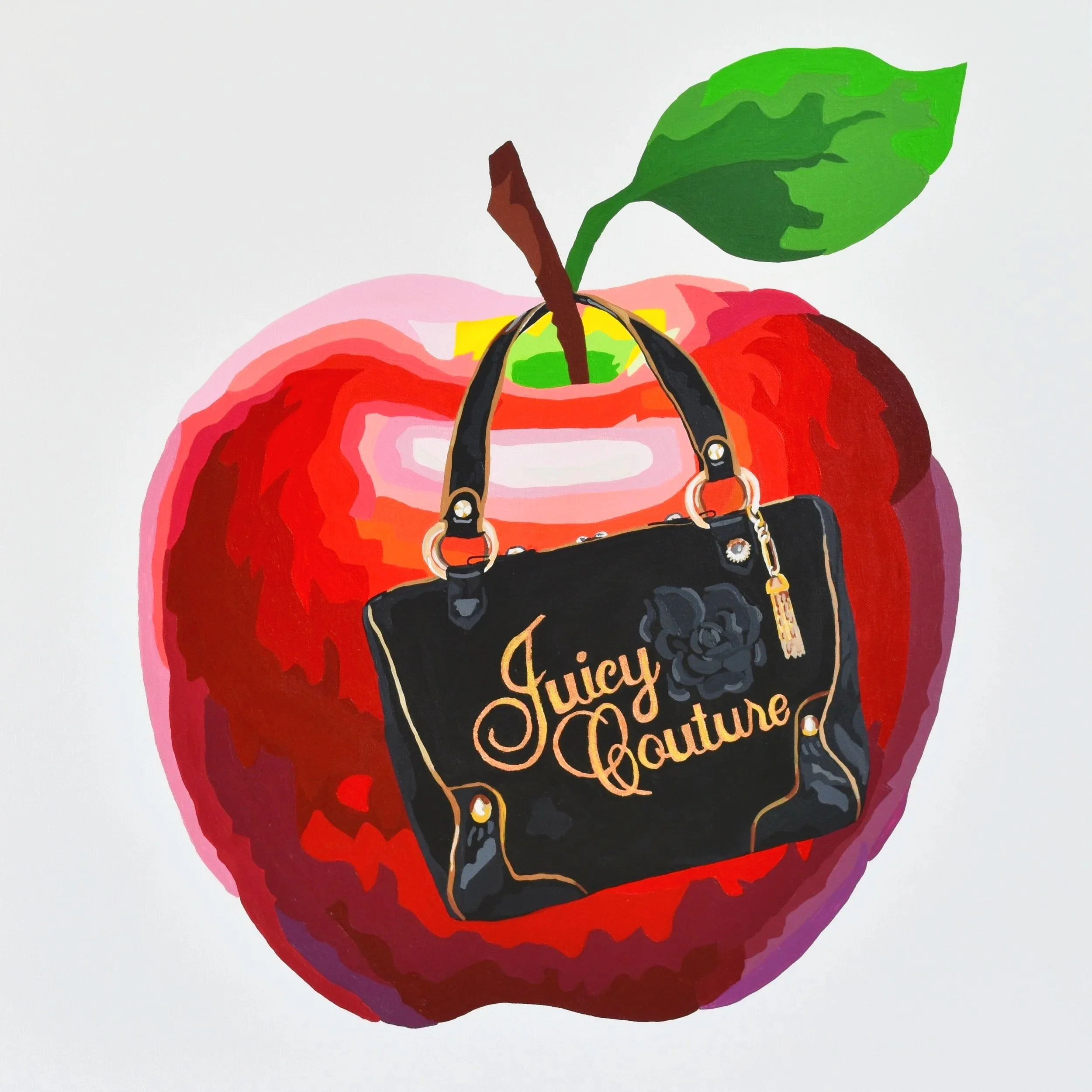 Sweet & Juicy 2016 - acrylic, genuine 24k gold & copper leaf on cotton canvas
61.0 x 61.0 cm.  Group 2 Finalist, Lethbridge 10000 Small Scale Award, Brisbane.