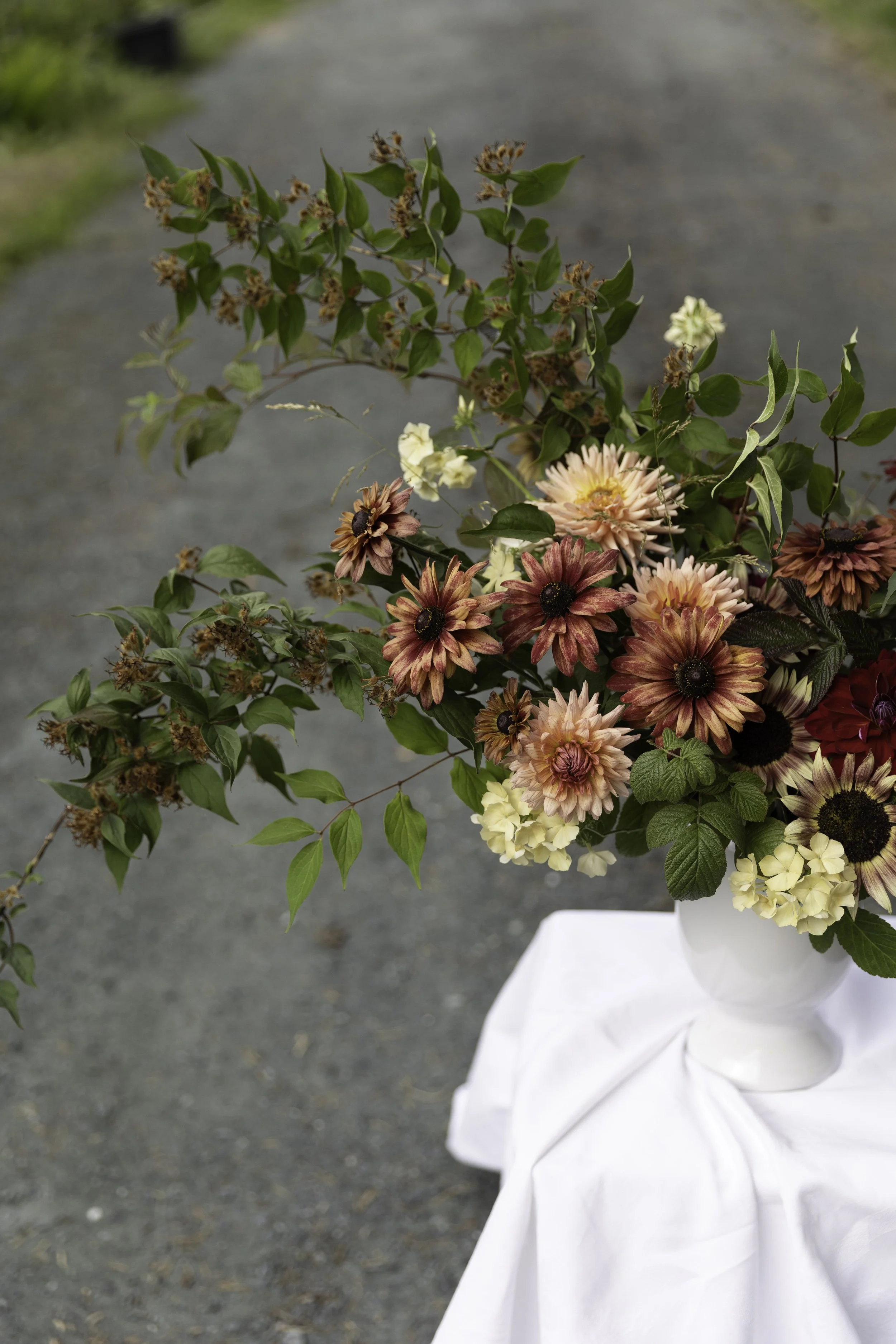 Blomster Bryllup Bryllupsblomster Blomsteroppsats Rudbeckia Sahara Georgine 