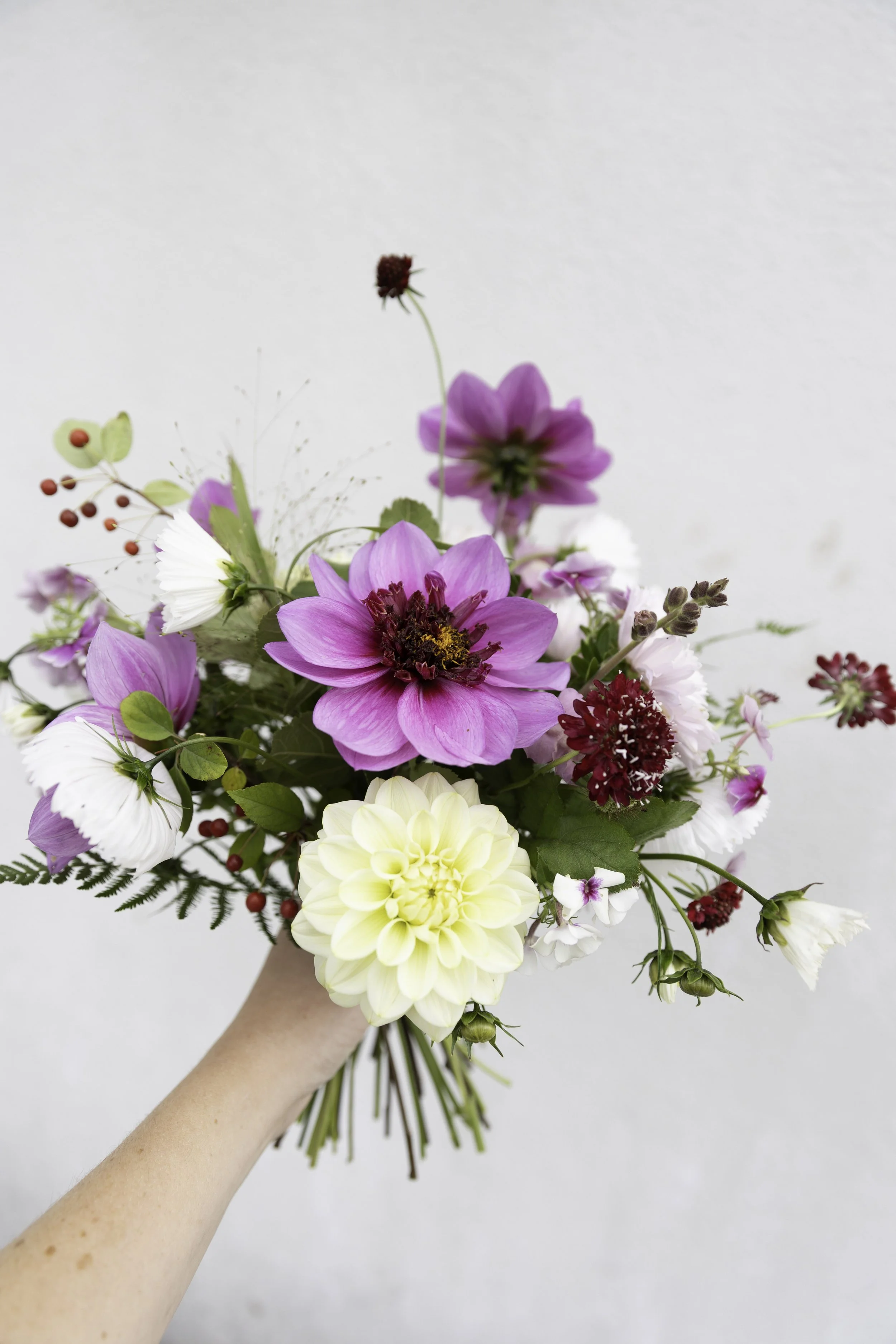 Blomster Bryllup Bryllupsblomster Brudebukett Georgine Blue Bayoue