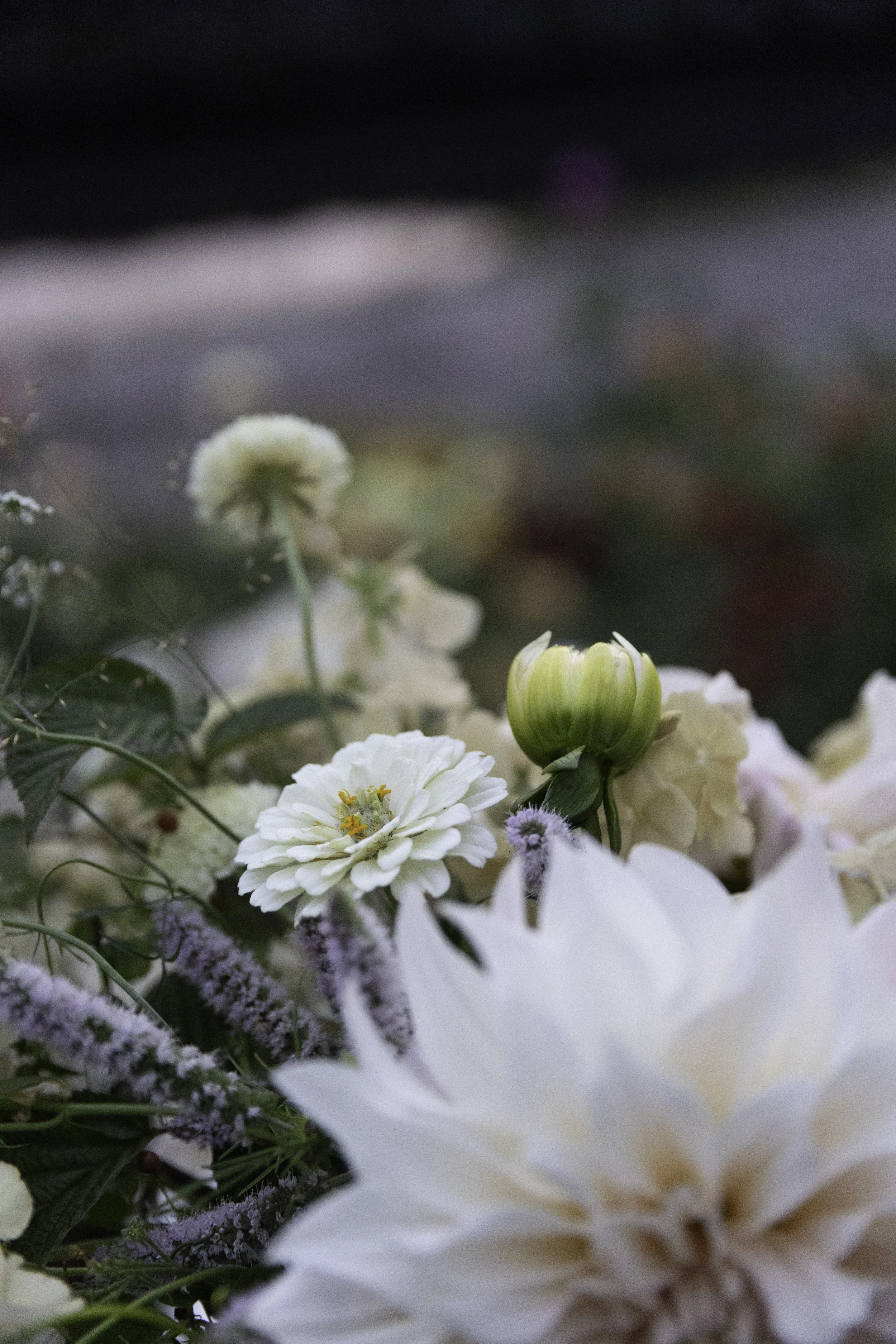 Blomster Bryllup Bryllupsblomster Brudebukett blomsteroppsats Georgine Cafe au lait